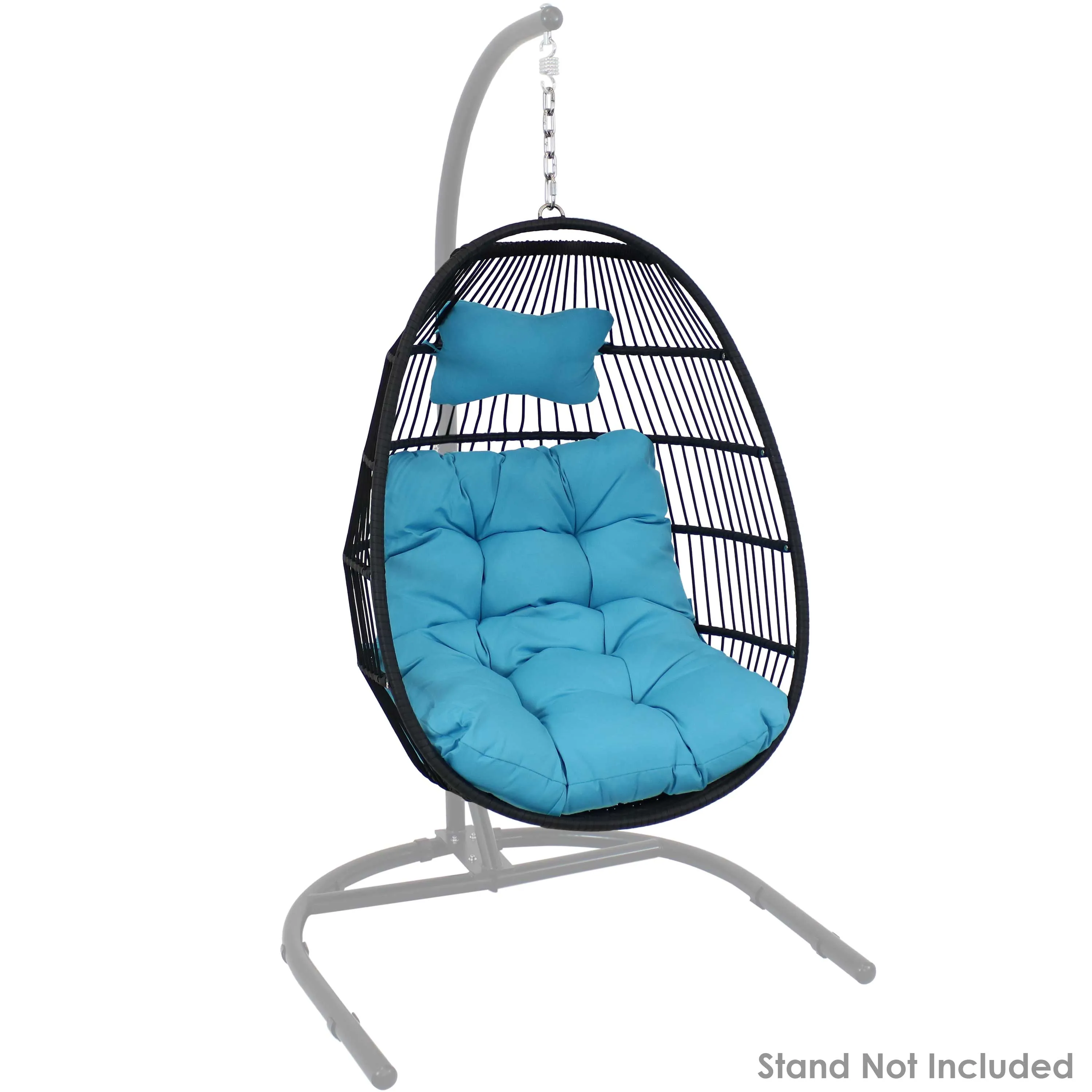 Sunnydaze Julia Outdoor Hanging Egg Chair with Cushions