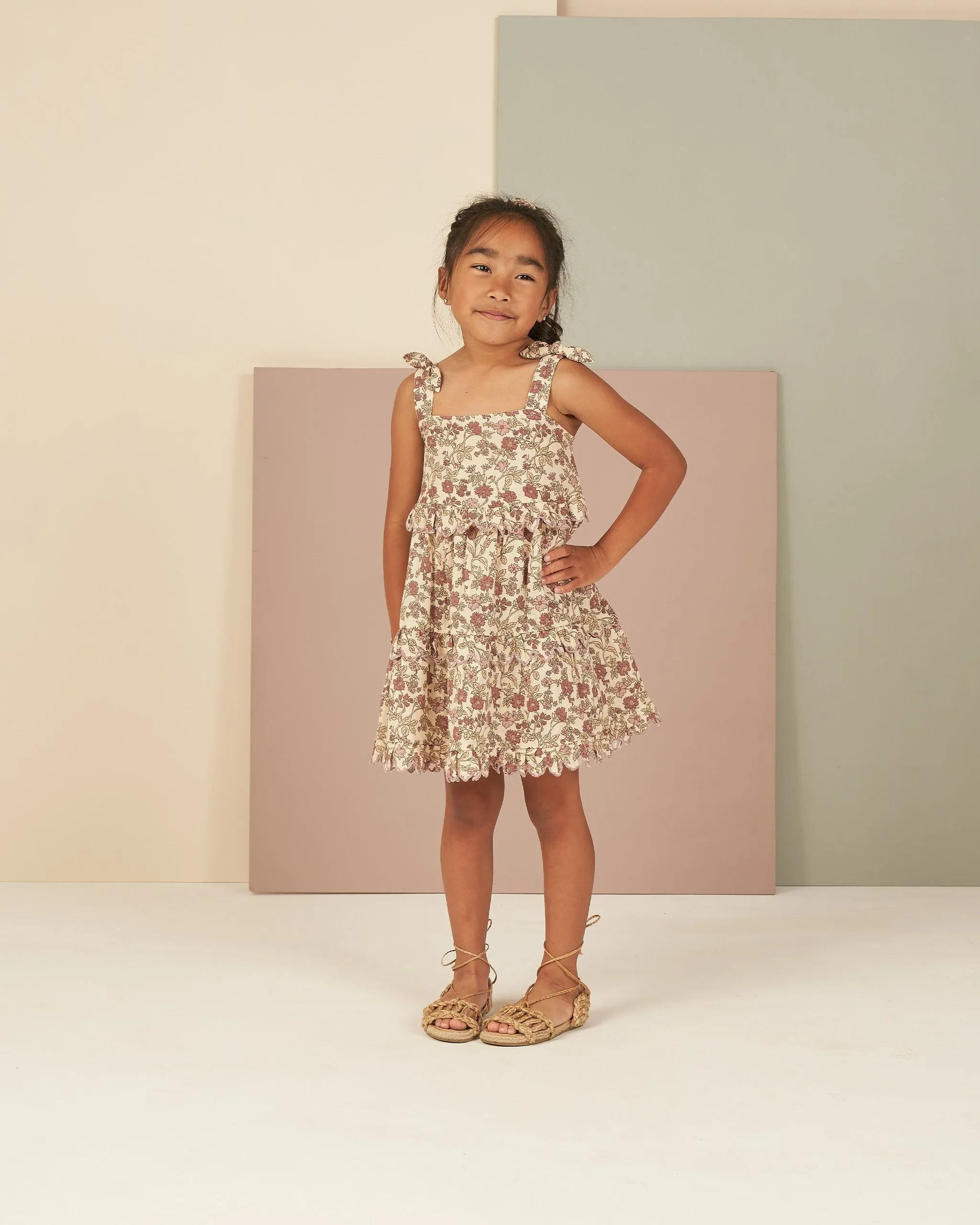 The Ruffle Swing Dress by Rylee   Cru - Bloom - KIDS