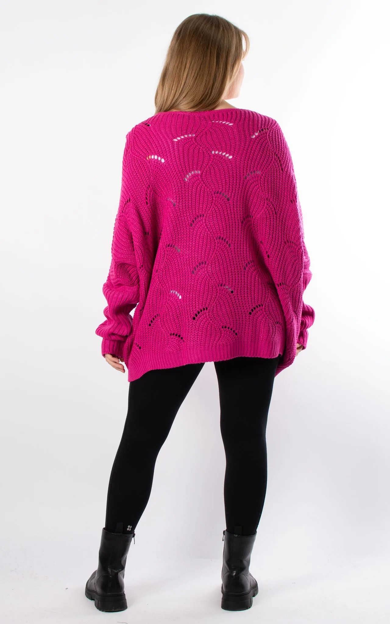 Tilda Round Neck Knit | Magenta