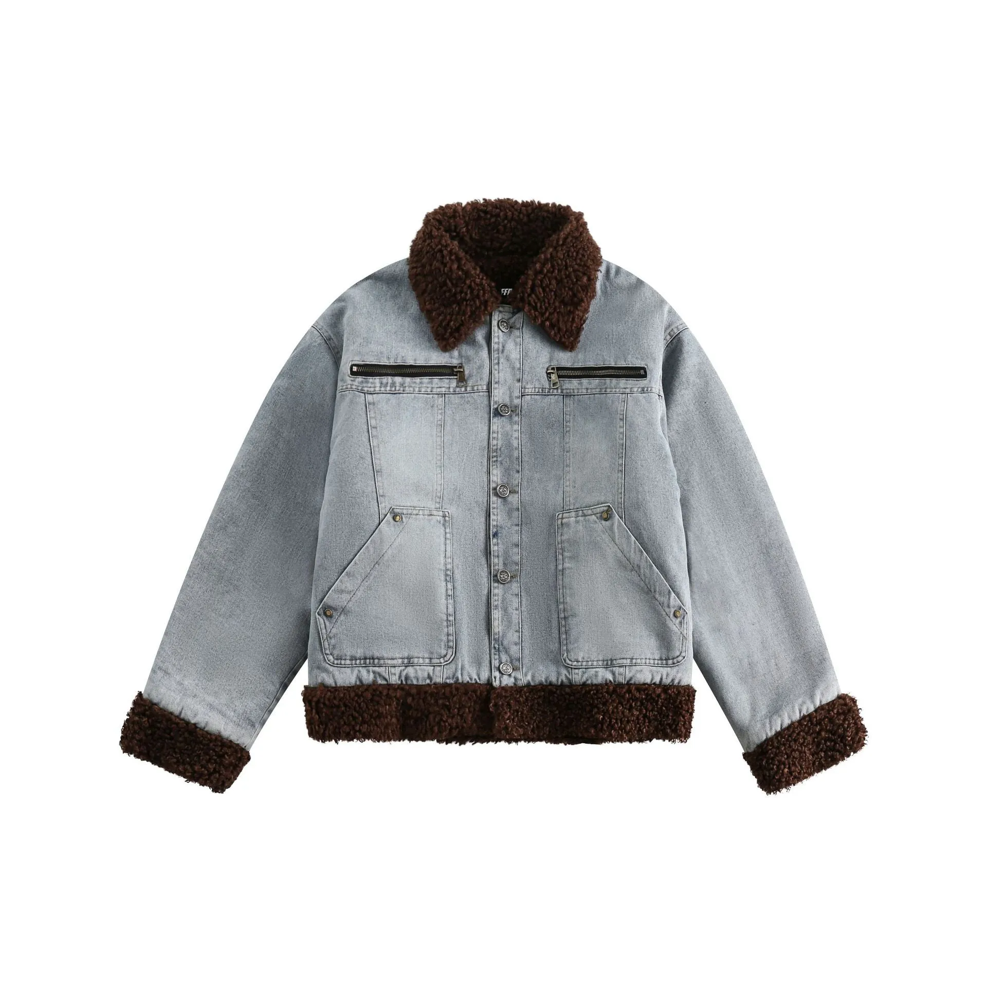 TODAMU® American Vintage Loose-Fit Shearling Cotton Jacket for Women