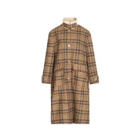 TODAMU® Winter Loose-Fit Stand Collar Checkered Wool Coat