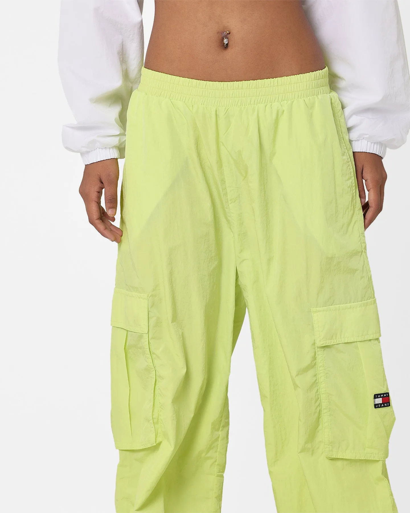 Tommy Jeans Women's Claire High Rise Wide Track Pants Light Citrus