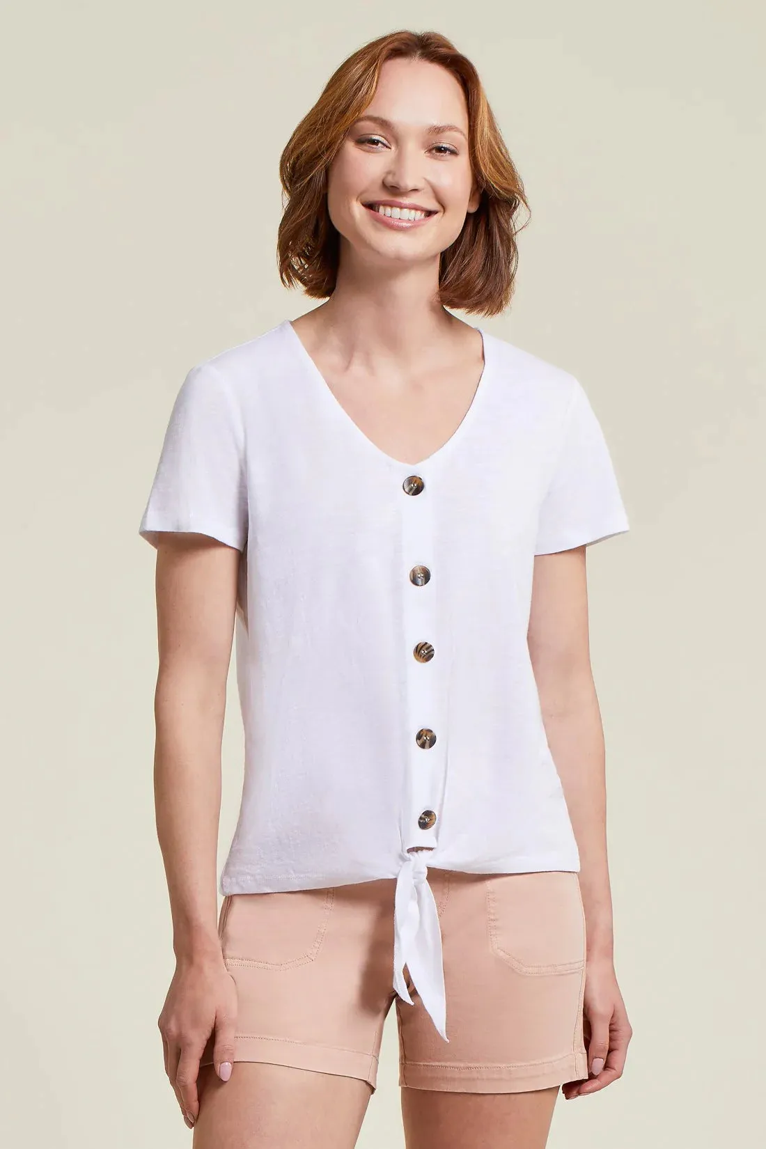 Tribal | Button Knot-Hem Top | Women's