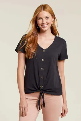 Tribal | Button Knot-Hem Top | Women's