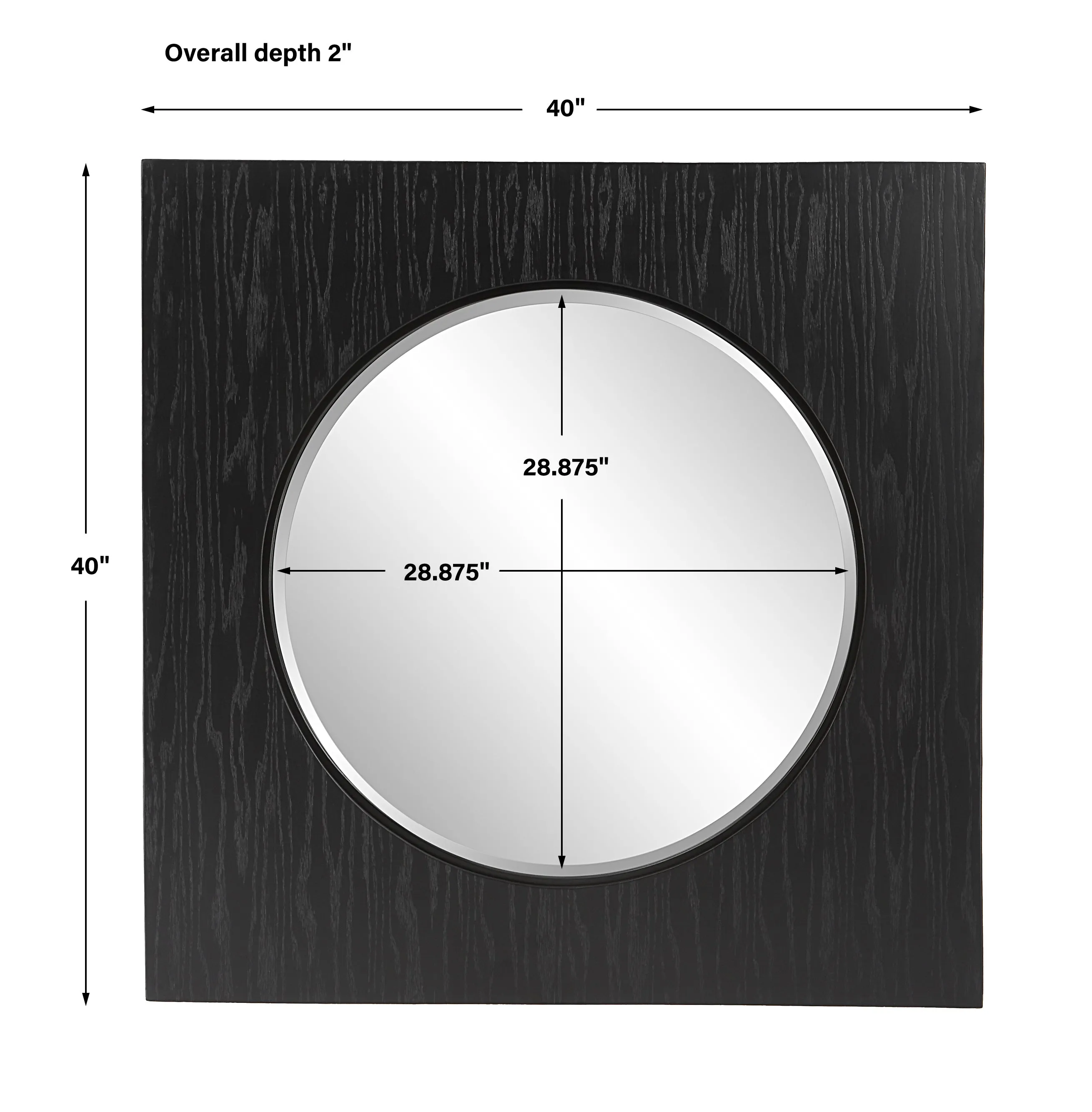 Uttermost Hillview Wood Panel Mirror