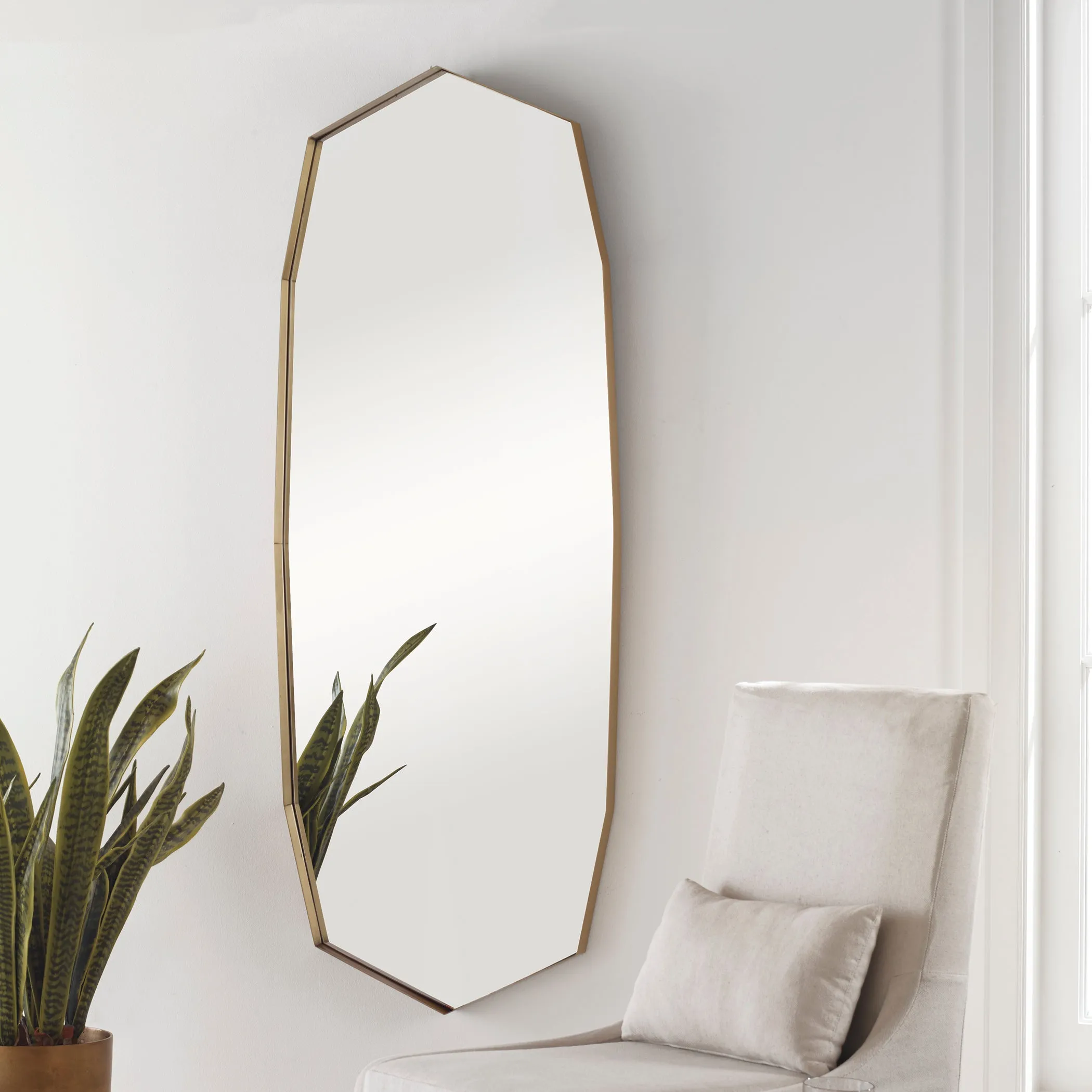 Uttermost Vault Oversized Angular Mirror