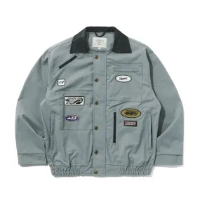 VARIETY PATCH SNAP JACKET ASH BLUE