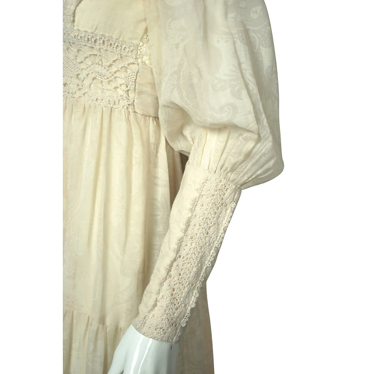 Vintage 1970s Gunne Sax Dress Boho Romantic Jessica McClintock San Francisco M