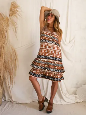 Vintage Southwestern Ruffle Dress