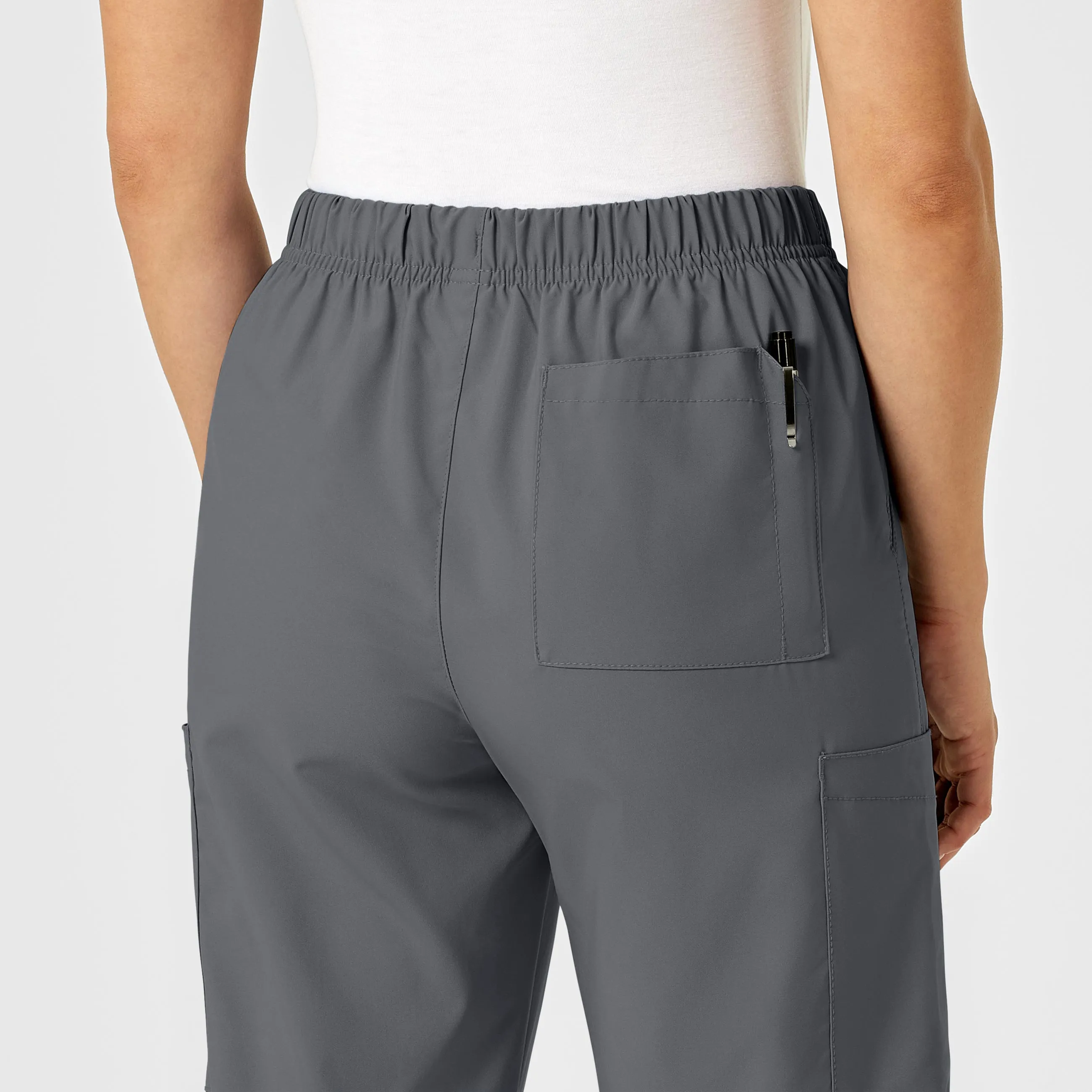 W123 Unisex Multi-Cargo Scrub Pant - Pewter