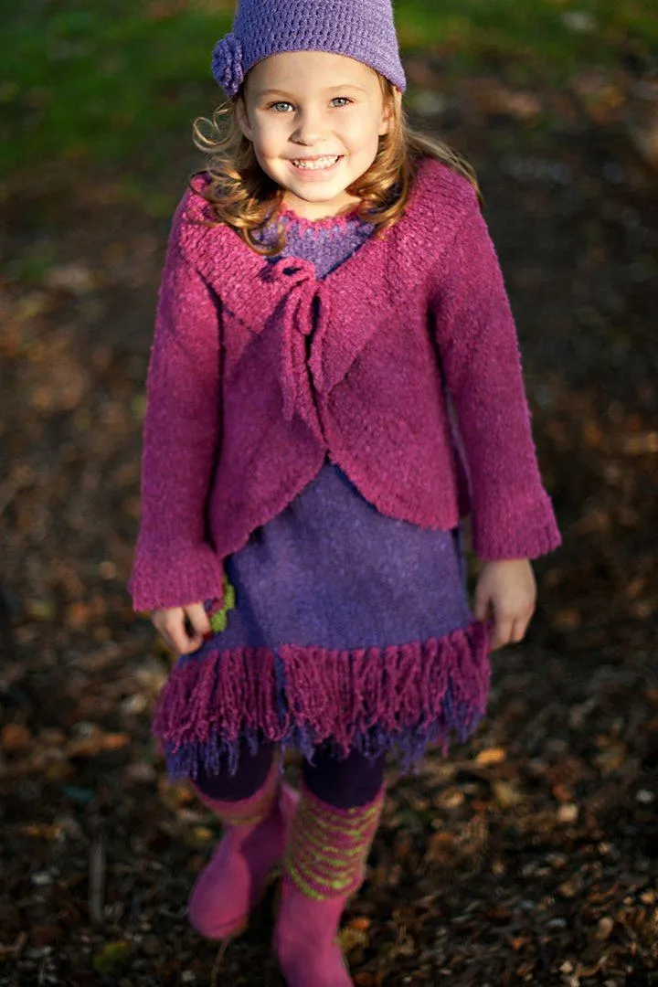 Warm Children's Tie Top Cardigan Sweater