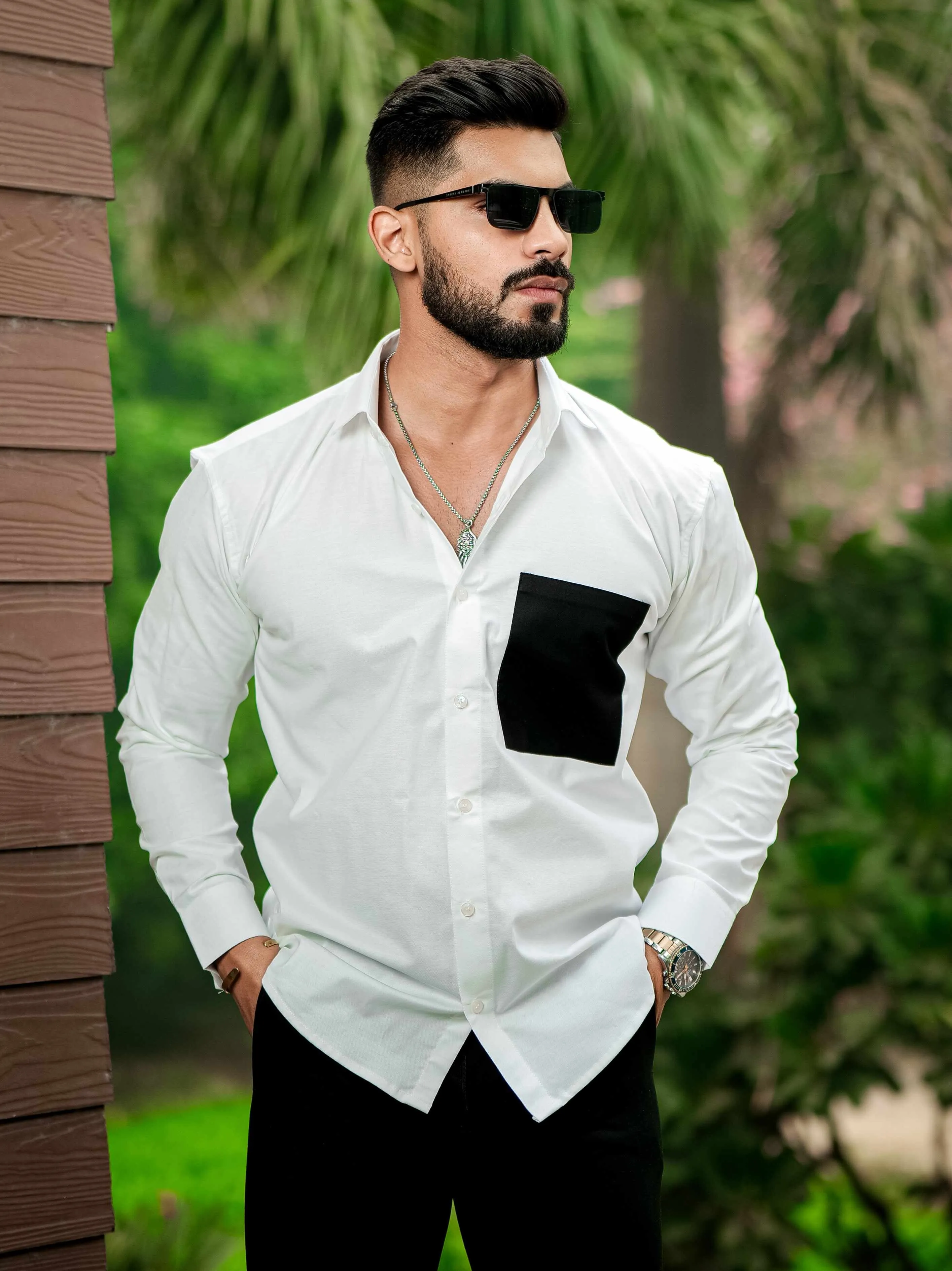 White Oxford Cotton Designer Shirt