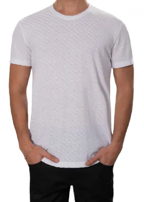 White Square Luxe Linen Tee