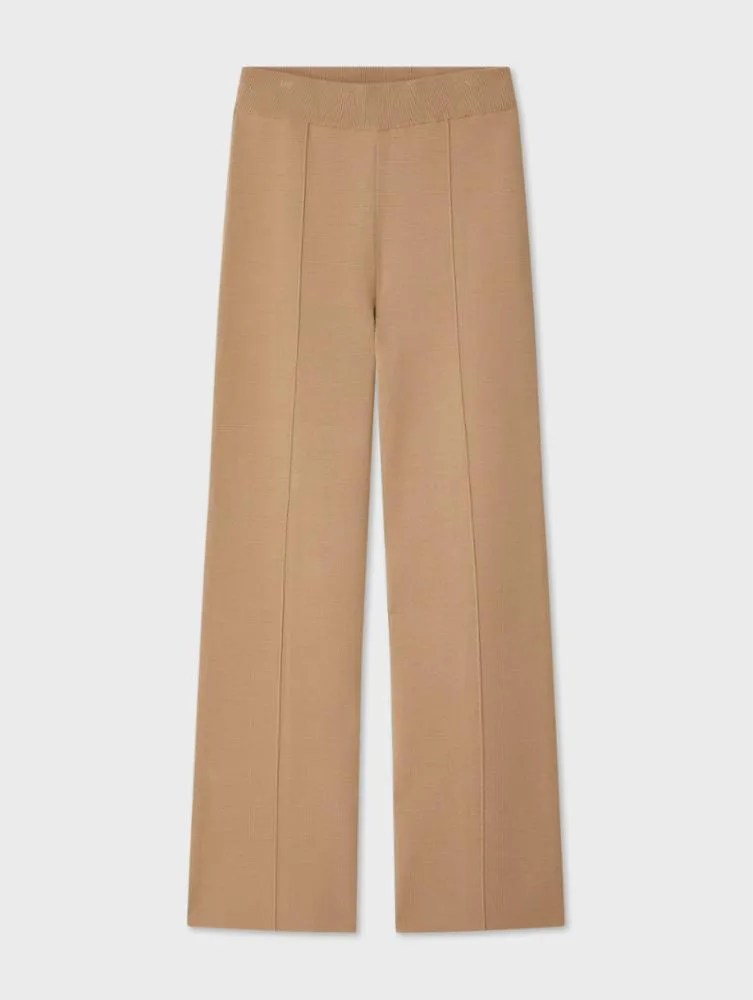 White   Warren - Superfine Organic Cotton Kick Flare Pant in Vintage Camel