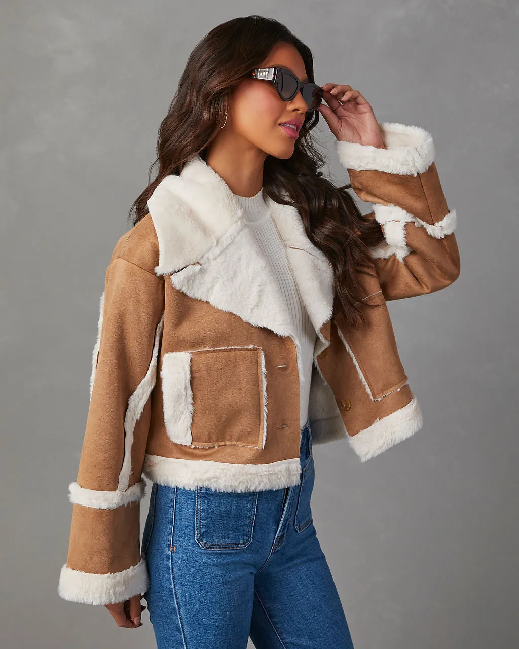 Wildwood Cropped Shearling Jacket