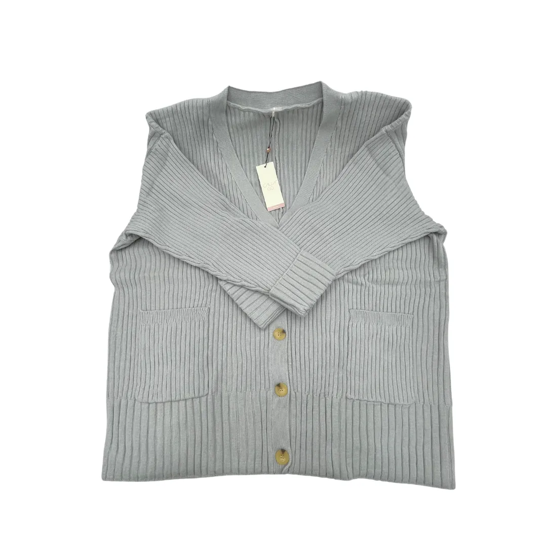 Women's Cardigan, Plus Size, Calia Brand, Light Grey each