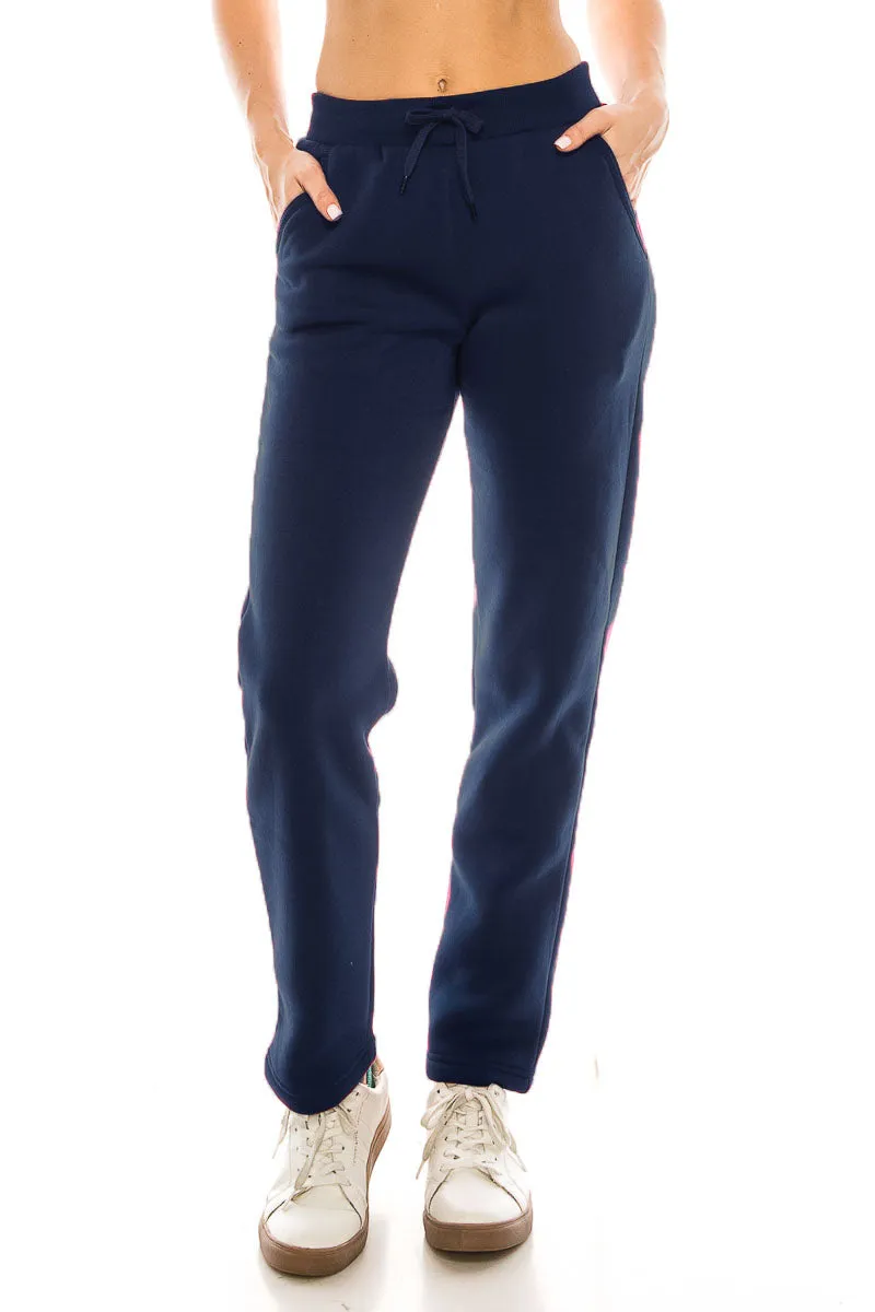 Women's Open Bottom Sweat Pants With Drawstring Waist