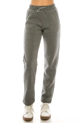 Women's Open Bottom Sweat Pants With Drawstring Waist