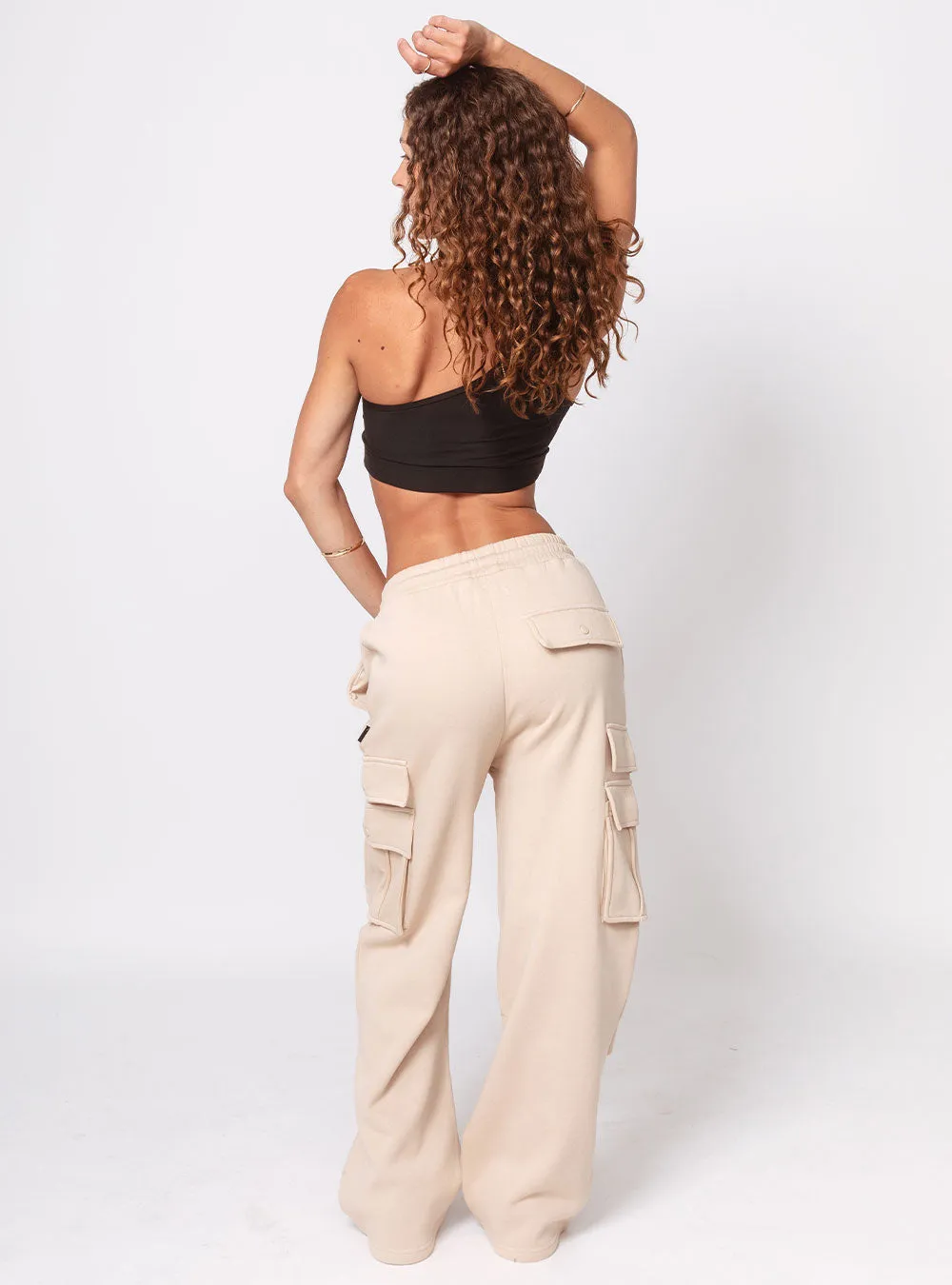 Women's Pop & Lock Cargo Pants Beige