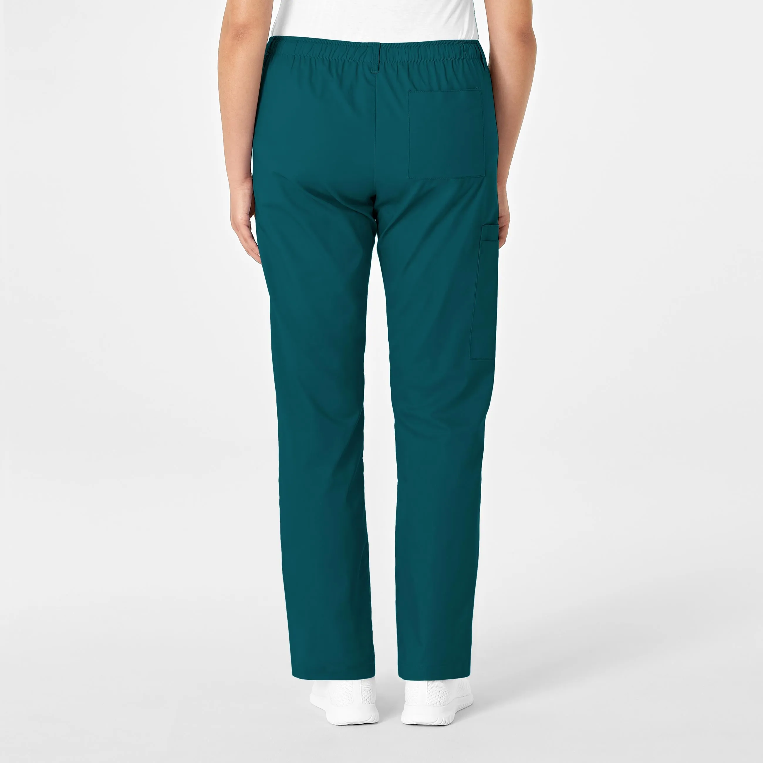 WonderWORK Women's Straight Leg Cargo Scrub Pant - Caribbean