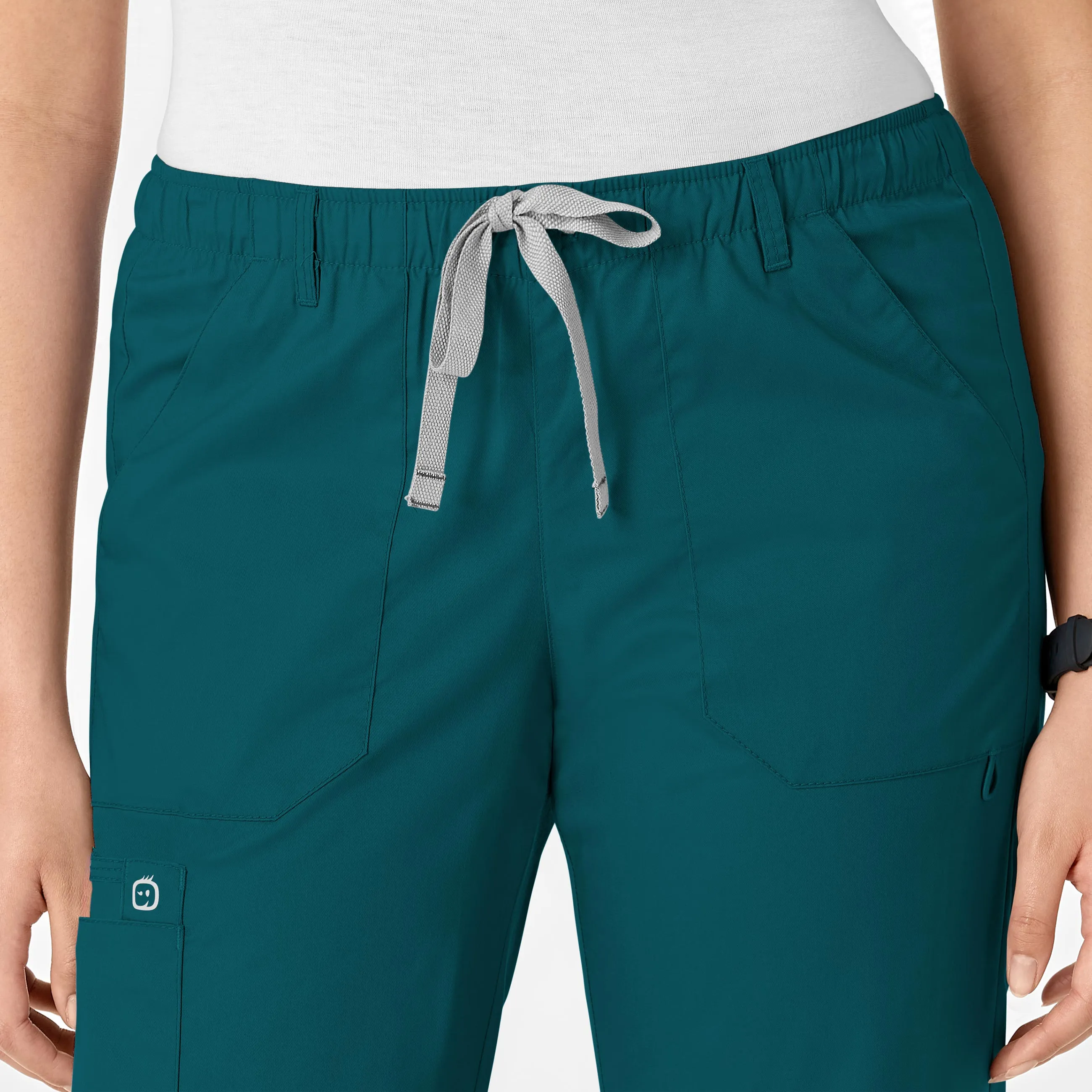 WonderWORK Women's Straight Leg Cargo Scrub Pant - Caribbean