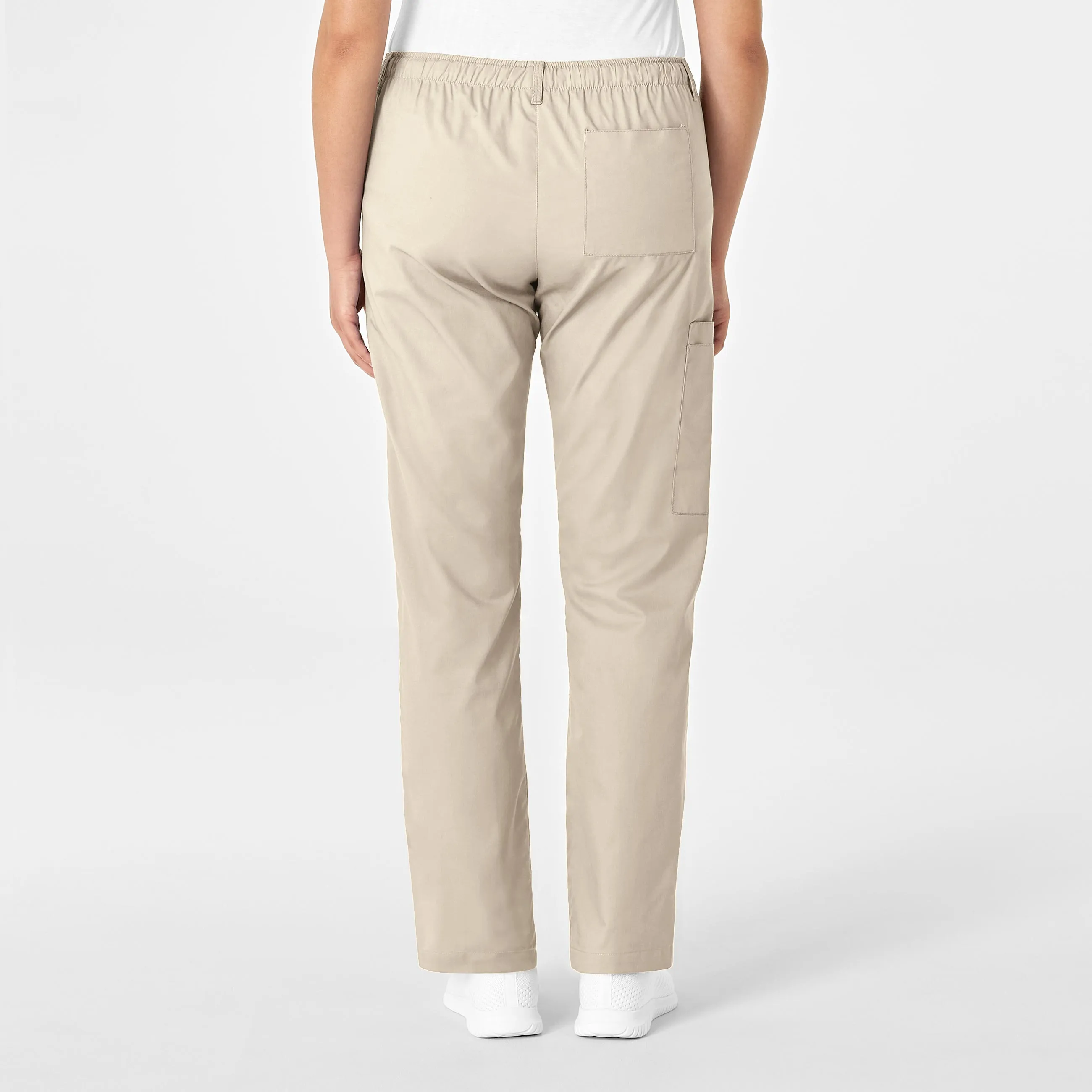 WonderWORK Women's Straight Leg Cargo Scrub Pant - Khaki