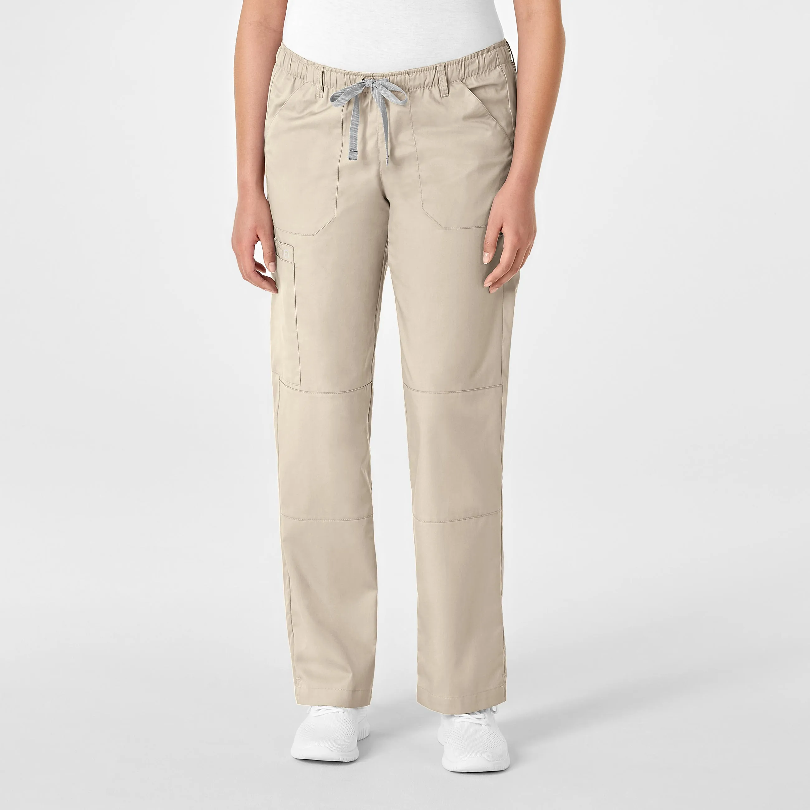 WonderWORK Women's Straight Leg Cargo Scrub Pant - Khaki