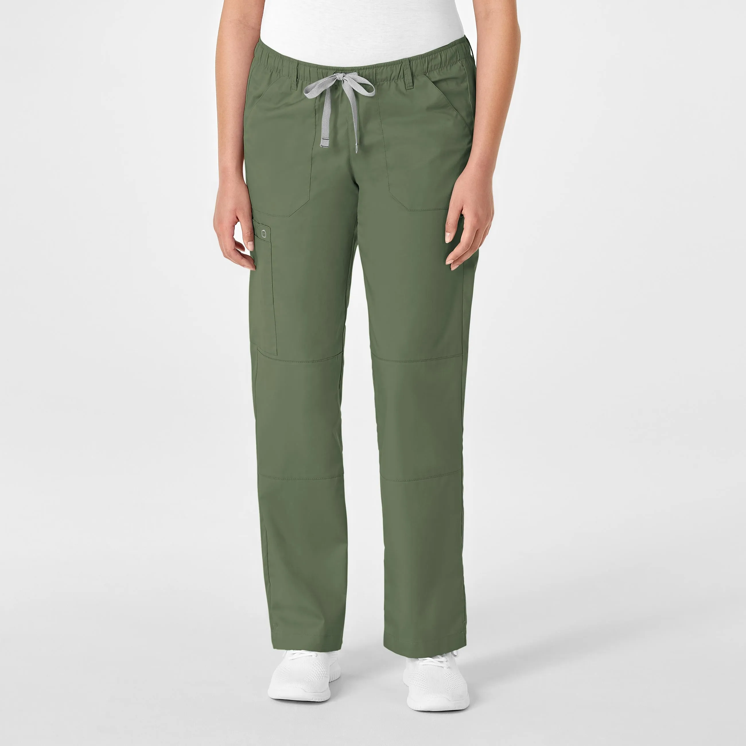 WonderWORK Women's Straight Leg Cargo Scrub Pant - Olive