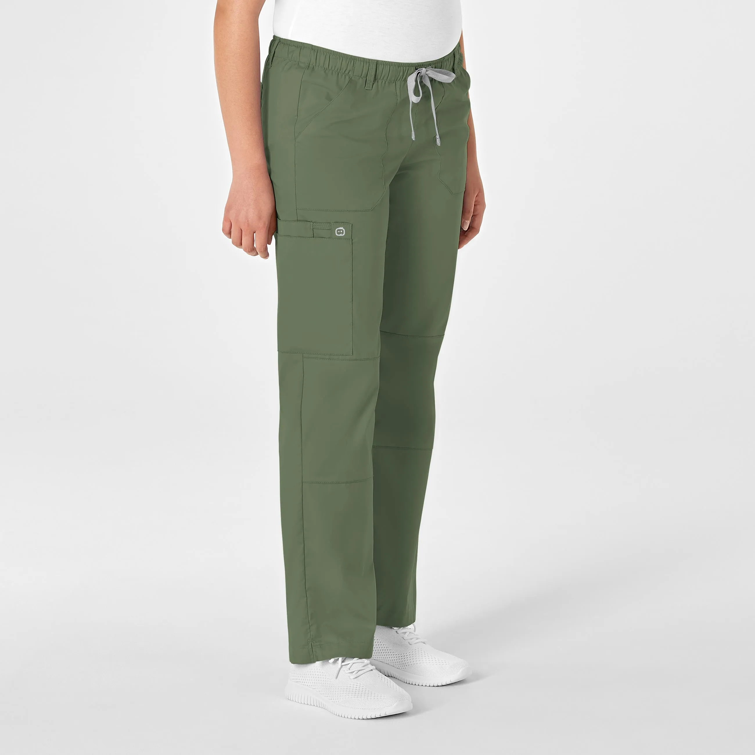 WonderWORK Women's Straight Leg Cargo Scrub Pant - Olive