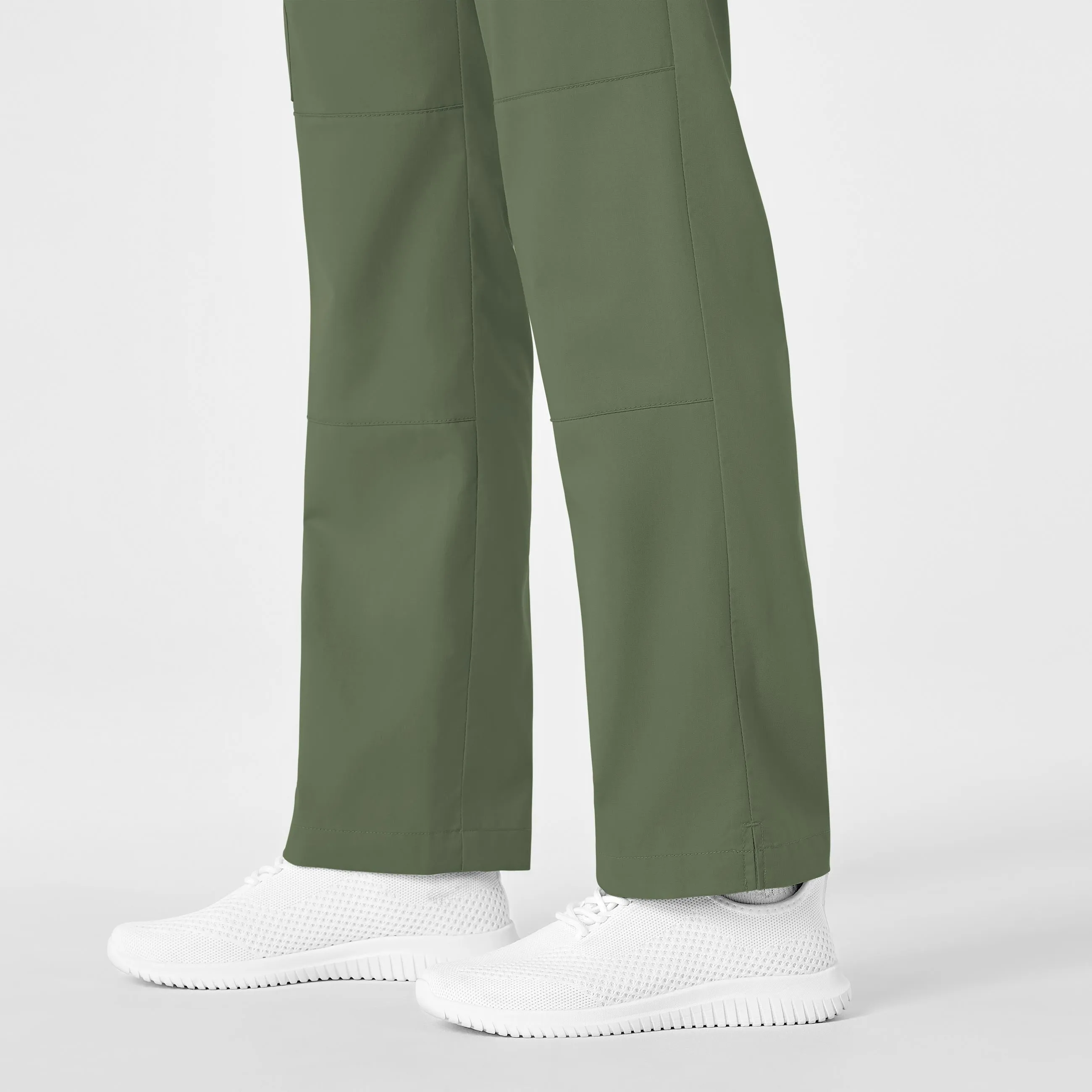 WonderWORK Women's Straight Leg Cargo Scrub Pant - Olive