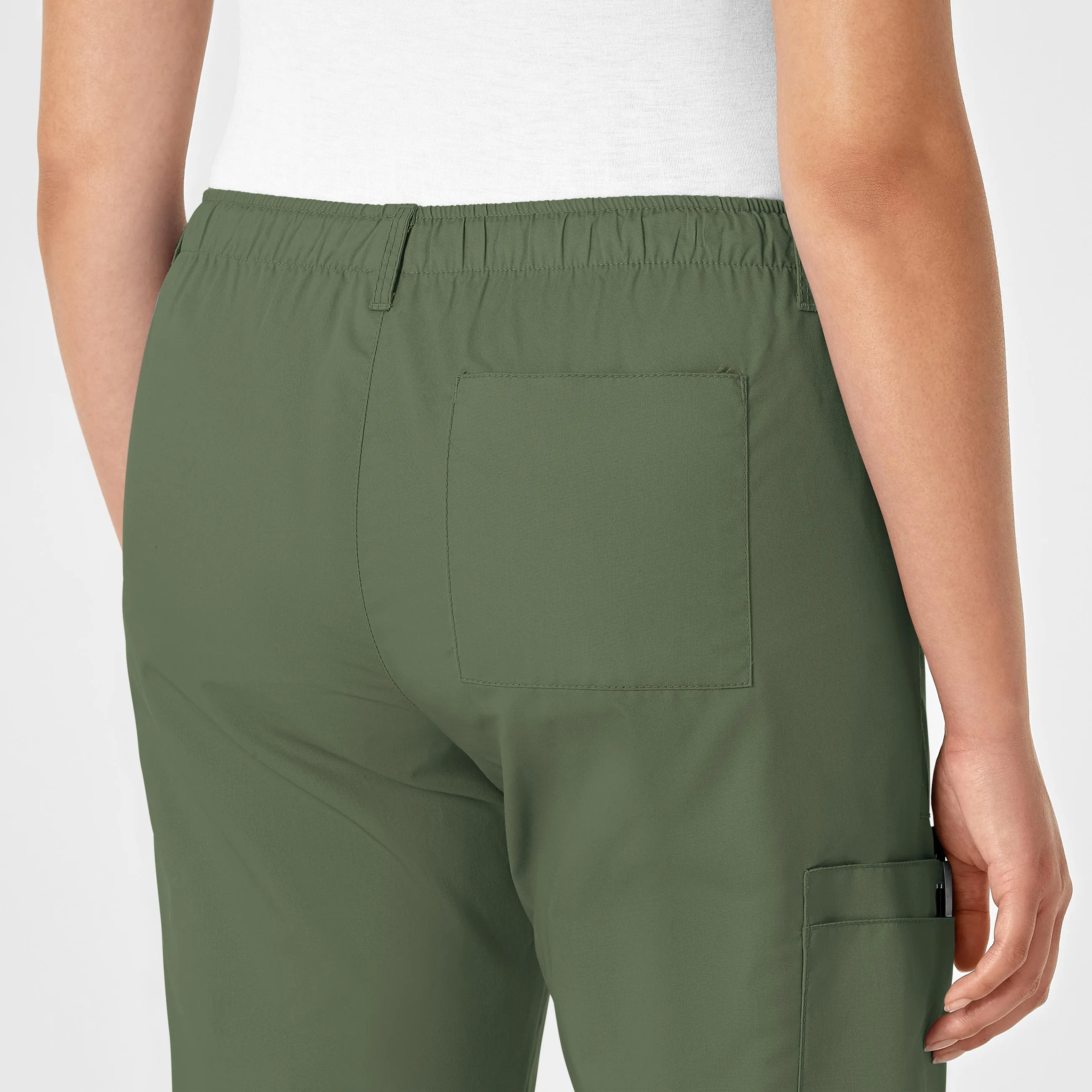 WonderWORK Women's Straight Leg Cargo Scrub Pant - Olive