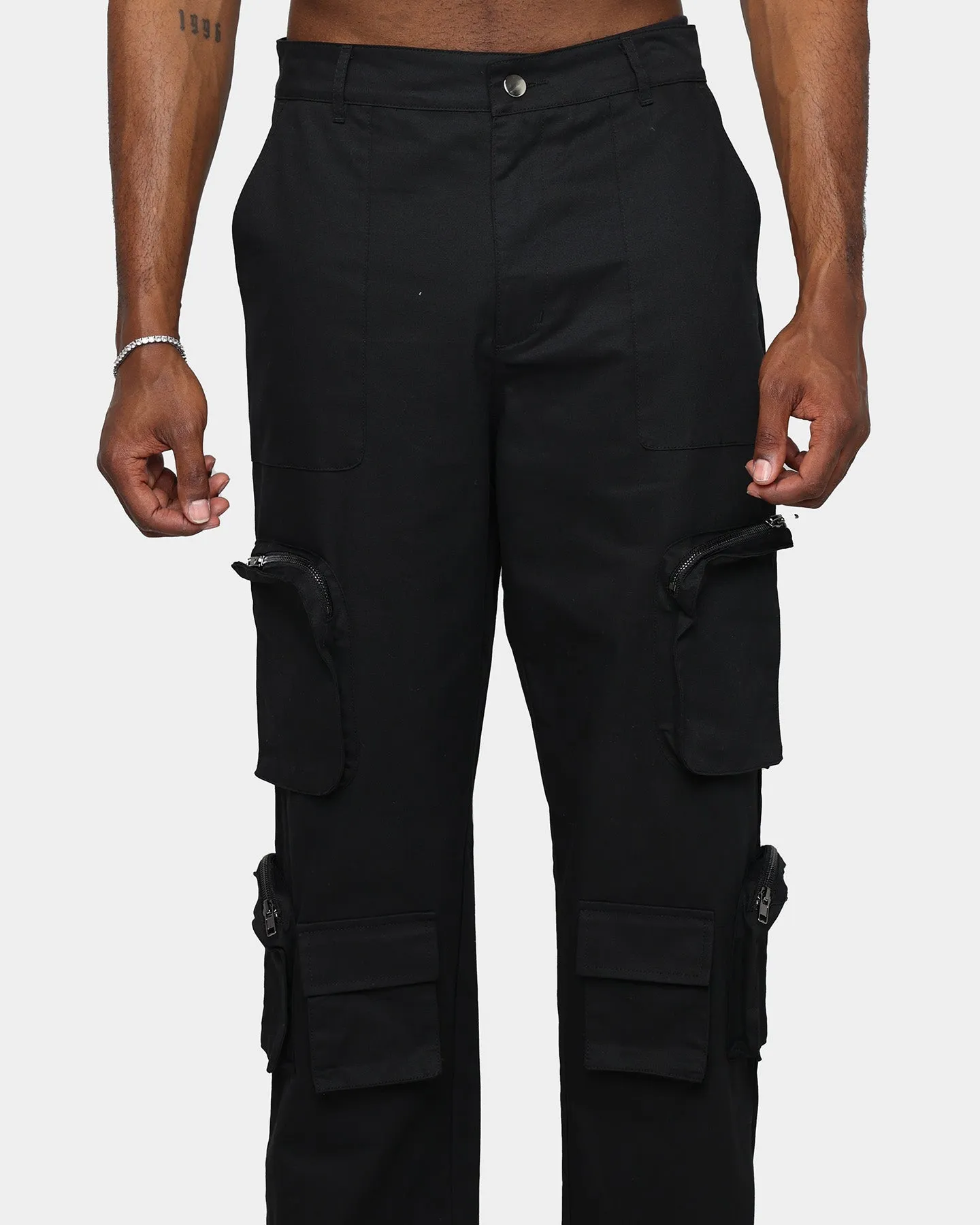 XXIII Henry Zip Cargo Pants Black