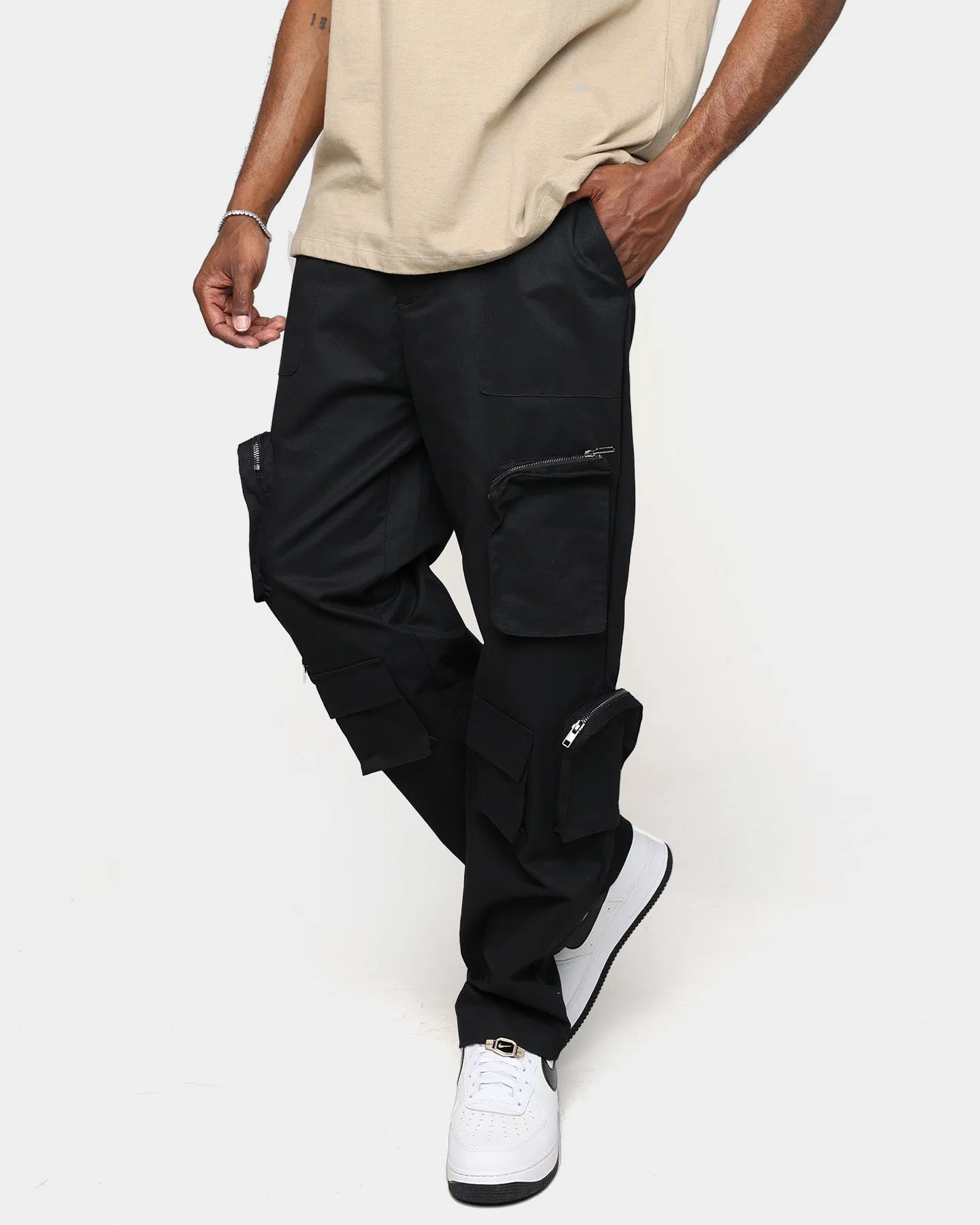 XXIII Henry Zip Cargo Pants Black