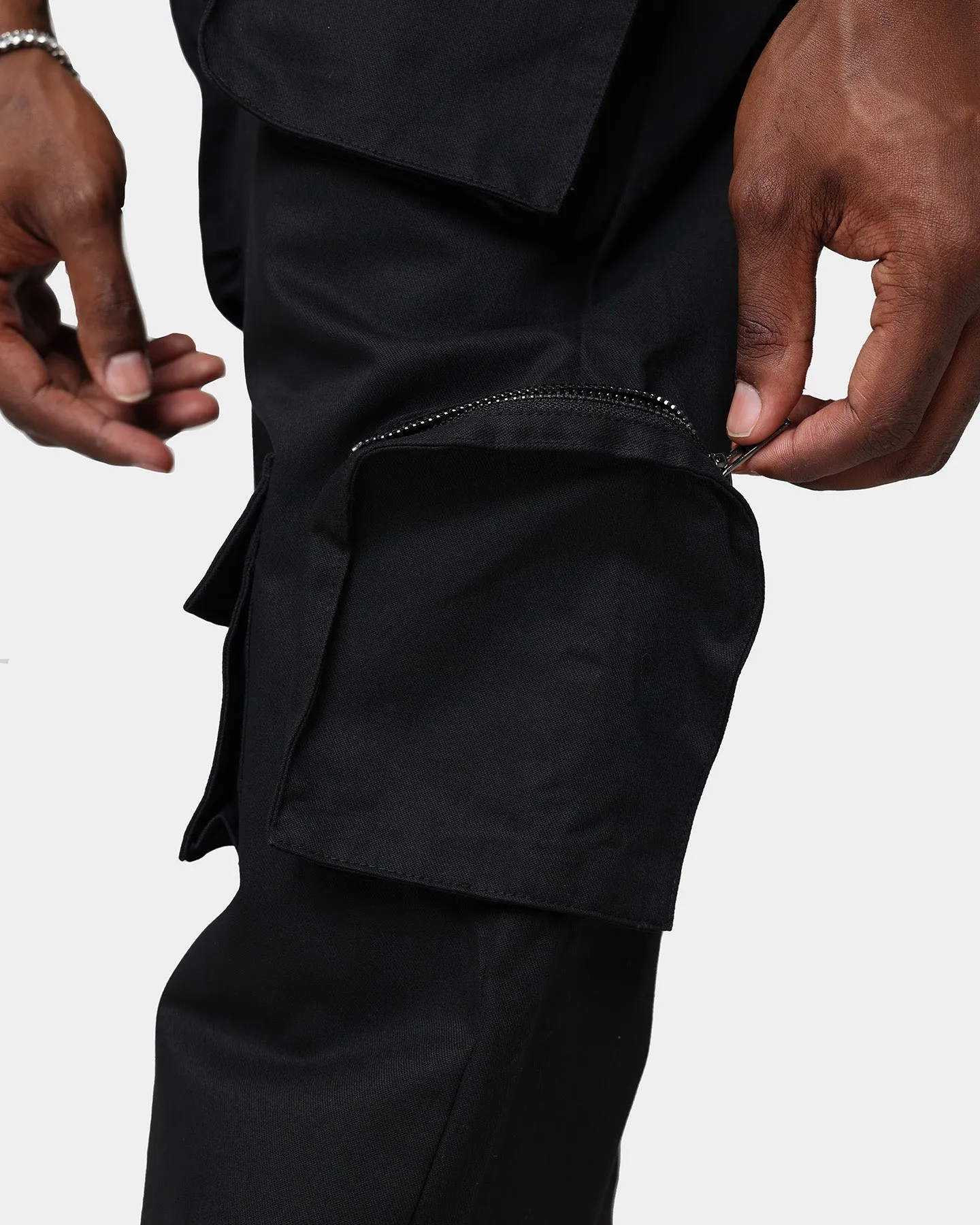 XXIII Henry Zip Cargo Pants Black