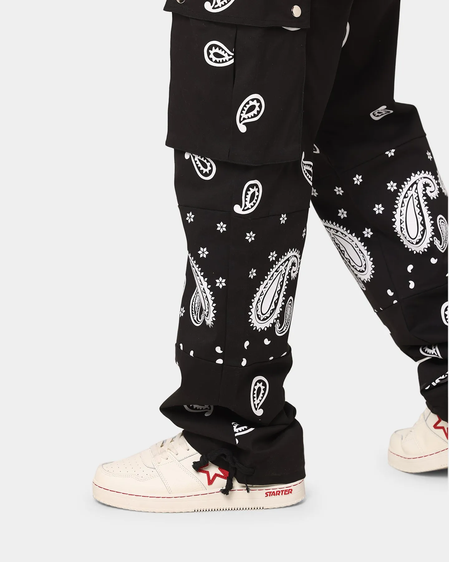 XXIII Paisley Cargo Pants Black/White