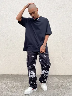 XXIII Paisley Cargo Pants Black/White