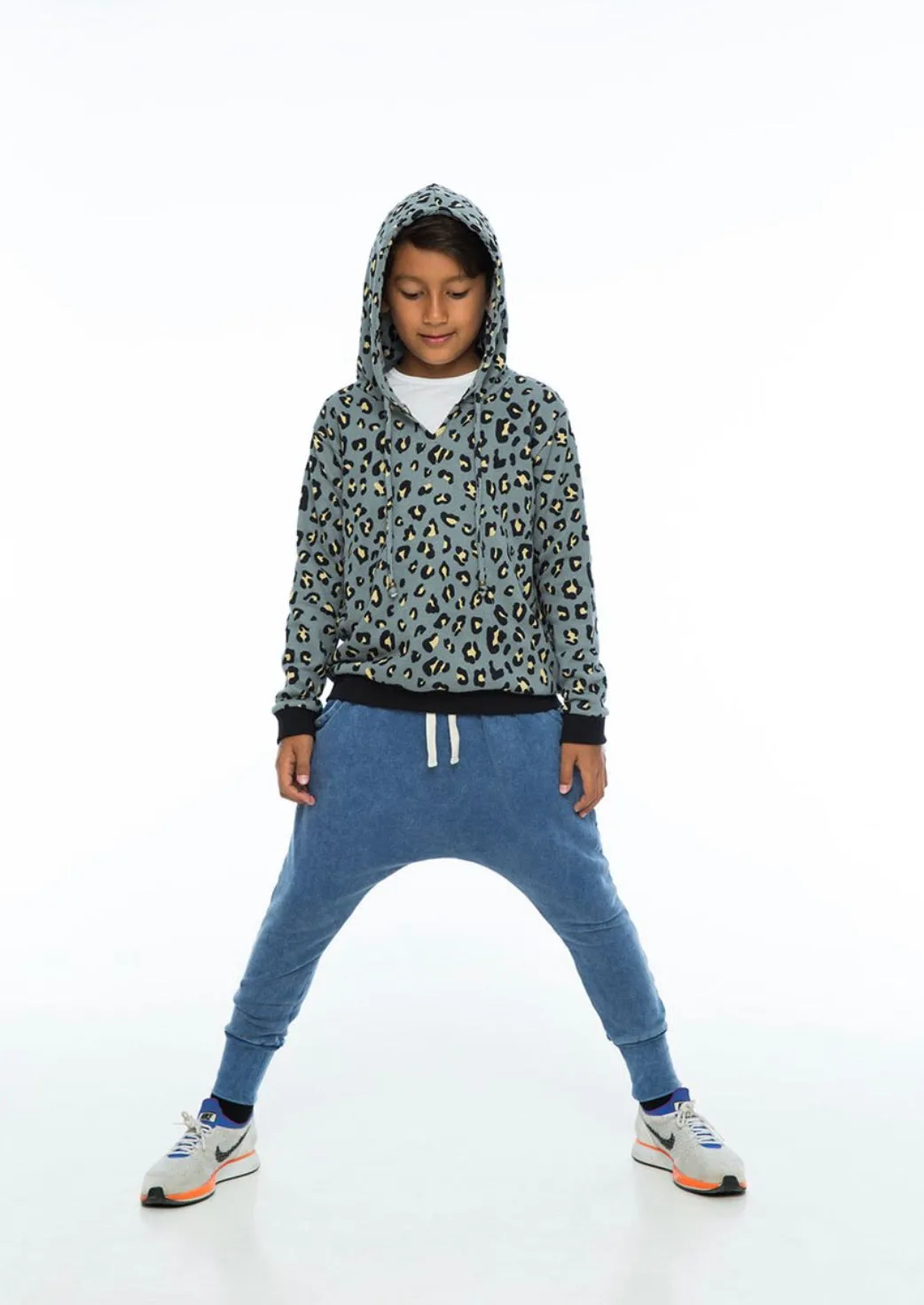 ZUTTION KIDS LOW CROTCH TRACKIE PANTS - NAVY